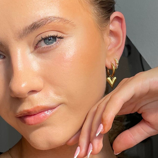 STERLING SILVER TWISTED GOLD HOOP