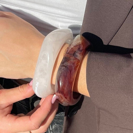 FROSTED IVORY BANGLE