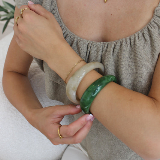 GREEN ACRYLIC BANGLE