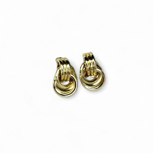 DOUBLE KNOT EARRINGS - GOLD