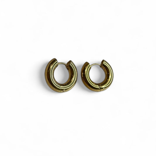 GOLD CHUNCKY GOLD HOOPS