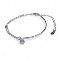 STERLING SILVER BEADED STAR BRACELET