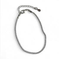 STERLING SILVER TWISTED CHAIN BRACELET