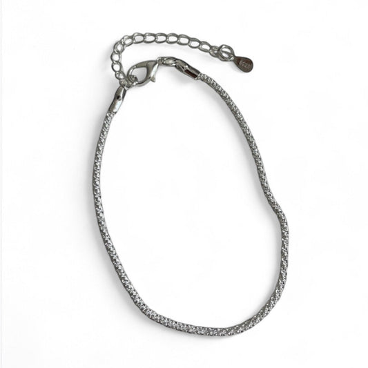 STERLING SILVER TWISTED CHAIN BRACELET