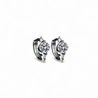 STERLING SILVER DAINTY SPARKLE HOOPS