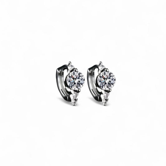 STERLING SILVER DAINTY SPARKLE HOOPS