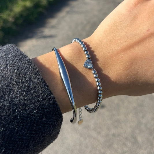 SIGNATURE BANGLE - SILVER