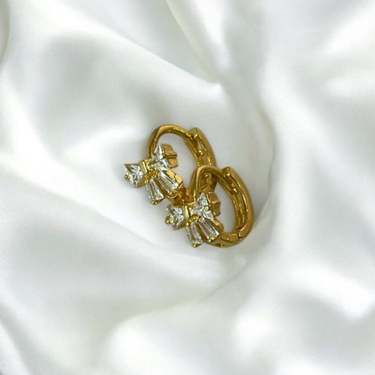 DAINTY BOW HOOPS