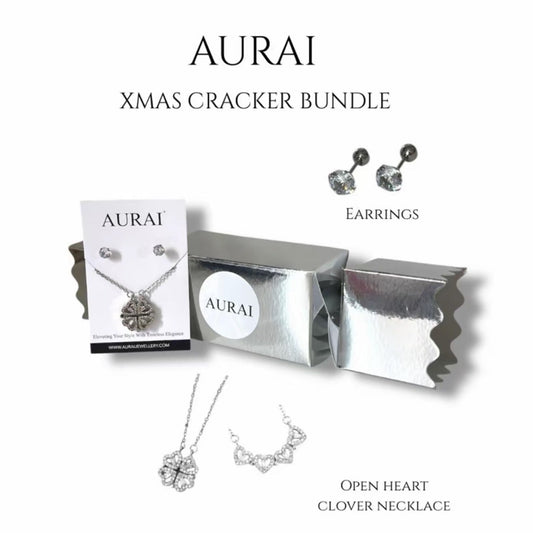LUXURY JEWELLERY CHRISTMAS CRACKER - SILVER