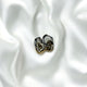 TWO TONE HEART HOOPS