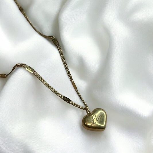 GOLD HEART PENDANT NECKLACE