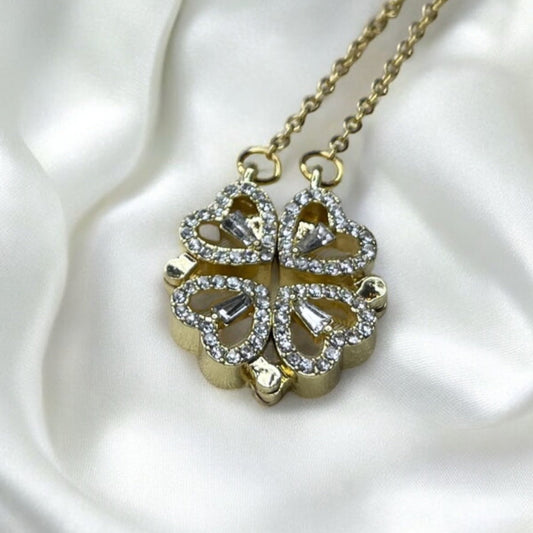OPEN HEART CLOVER NECKLACE