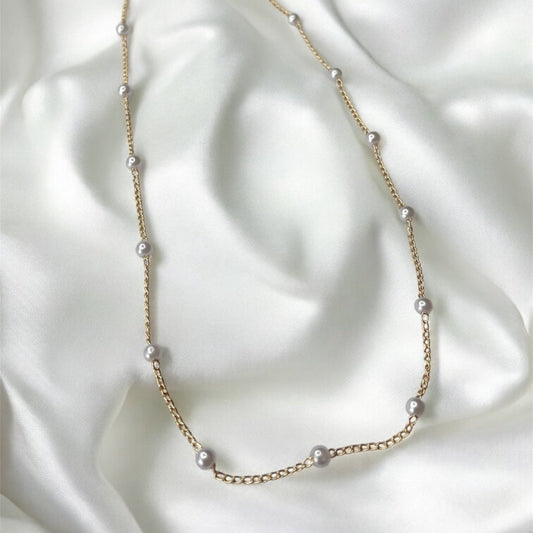 GOLD PEARL NECKLACE
