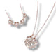 ROSE GOLD OPEN HEART CLOVER NECKLACE