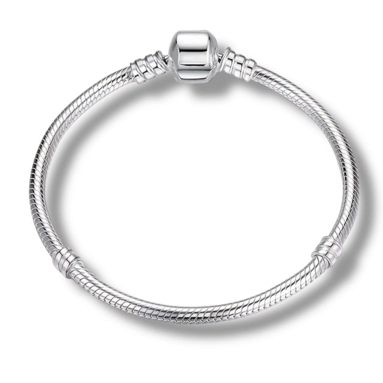 SILVER CLASP CLOSURE CHARM BRACELET