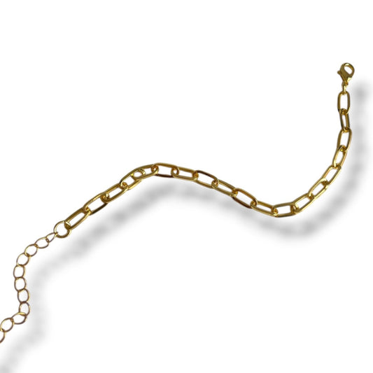 DAINTY PAPERCLIP BRACELET - GOLD