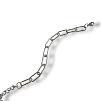 STATEMENT PAPERCLIP BRACELET - SILVER