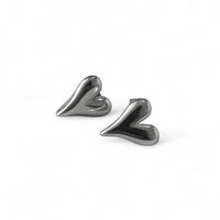 HEART STUD - SILVER
