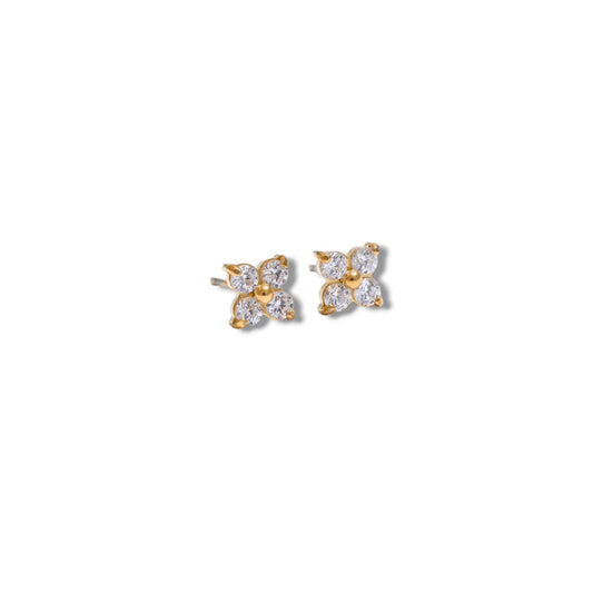 GOLD CLOVER STUDS