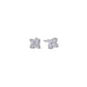 SILVER CLOVER STUDS