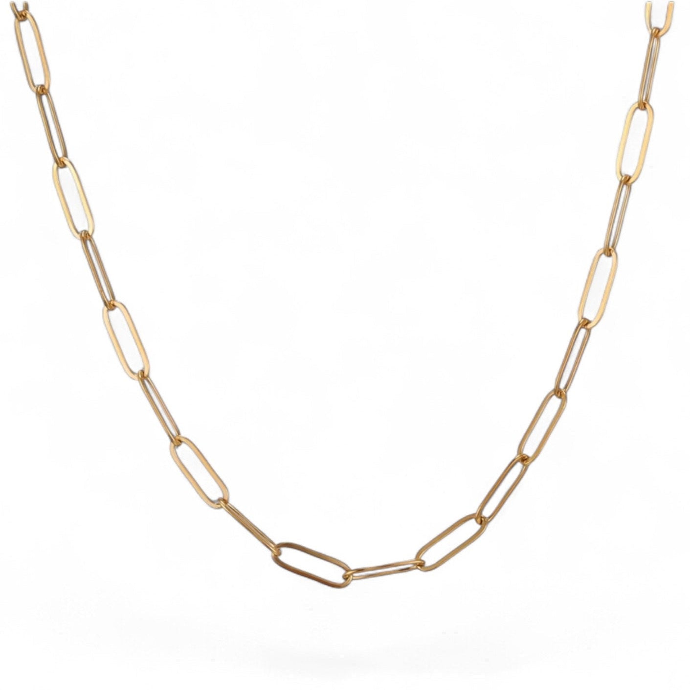 GOLD DAINTY PAPERCLIP NECKLACE