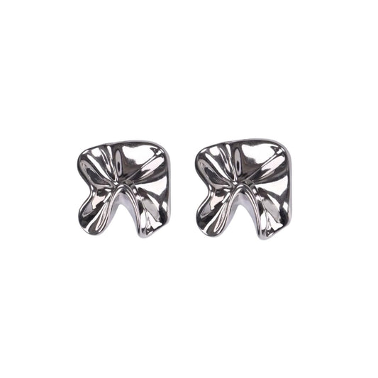 SILVER DAINTY ABSTRACT STUDS