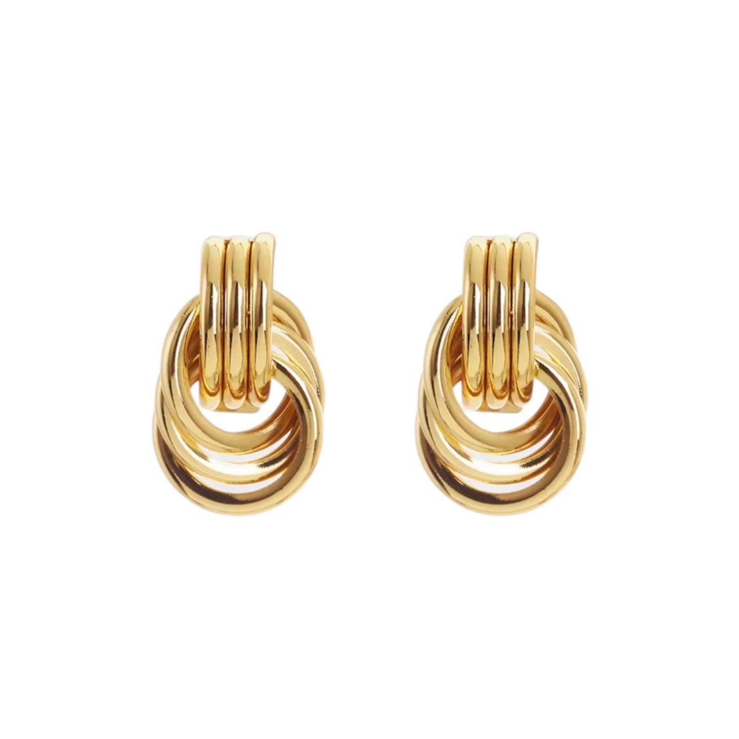 DOUBLE KNOT EARRINGS - GOLD
