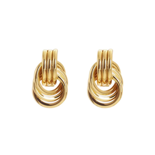 DOUBLE KNOT EARRINGS - GOLD