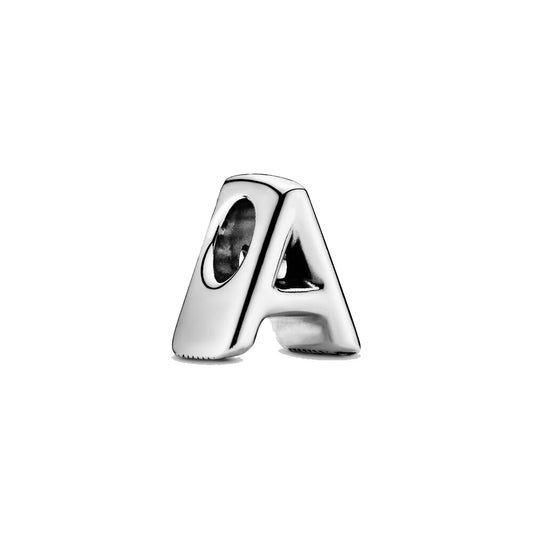 Letter A charm silver