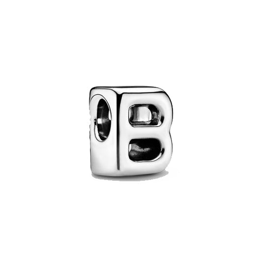 Letter B charm Silver