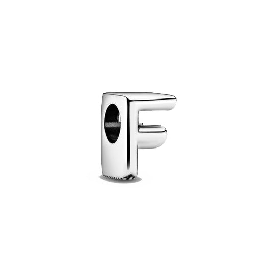Letter F Charm Silver