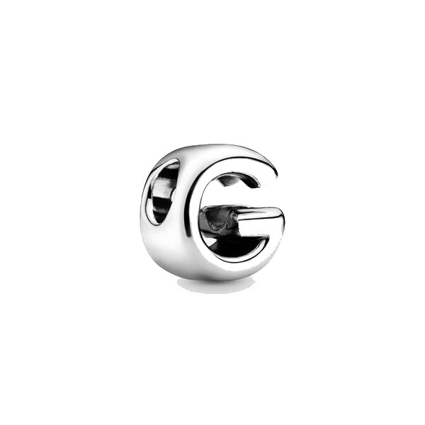 Letter G Charm Silver