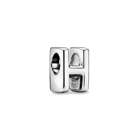 Letter H Charm Silver