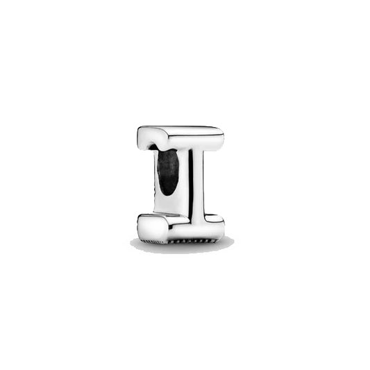 Letter I Charm Silver