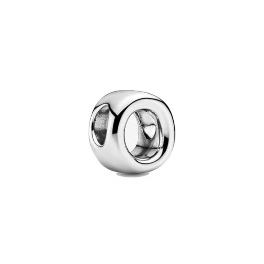 Letter O Charm Silver
