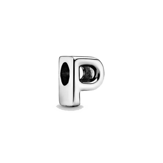 Letter P Charm Silver