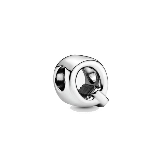 Letter Q Charm Silver