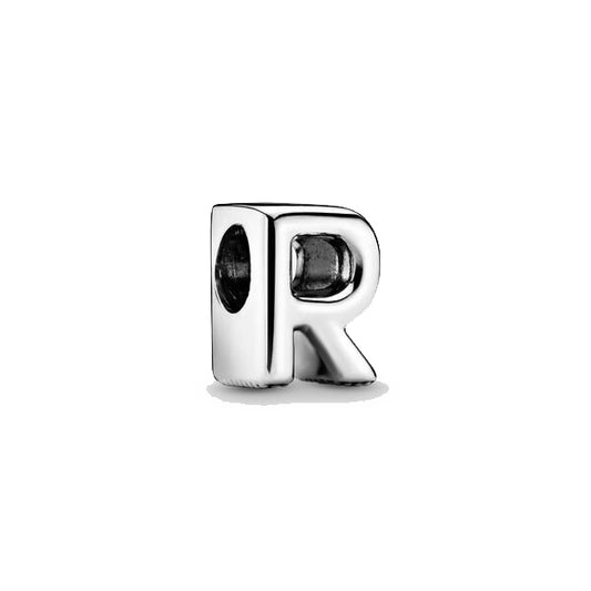Letter R Charm Silver