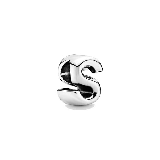 Letter S Charm Silver