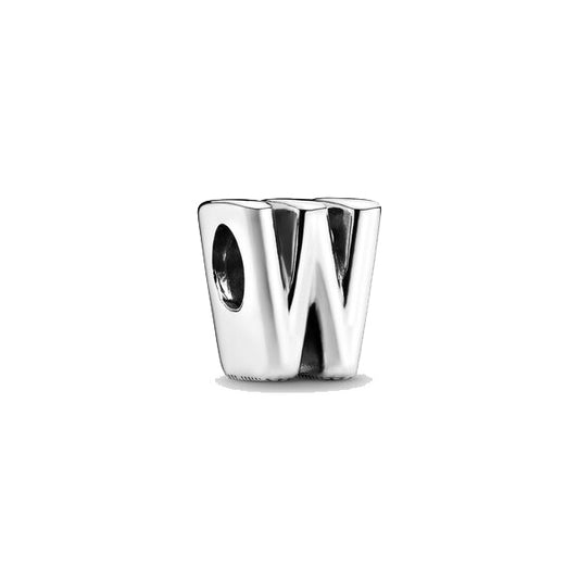 Letter W Charm Silver
