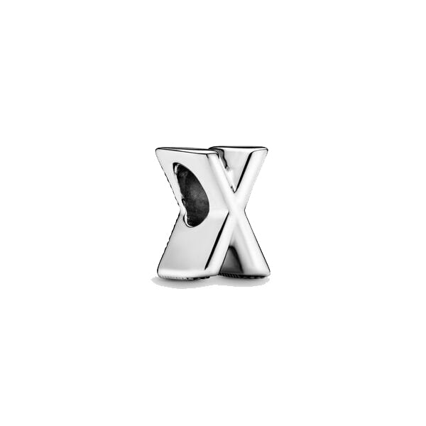 Letter X Charm Silver