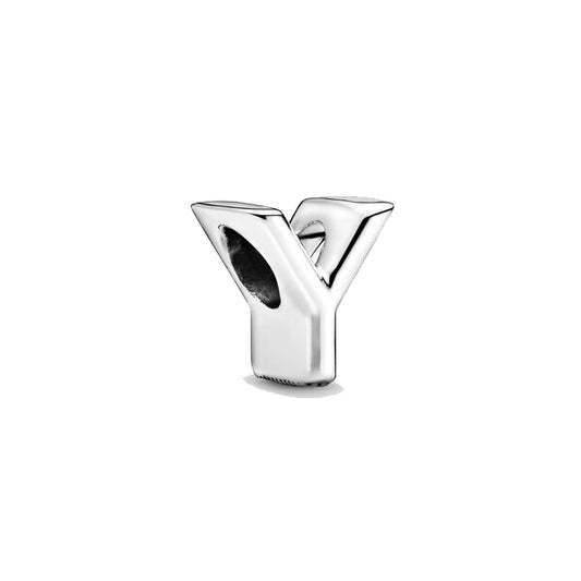 Letter Y Charm Silver