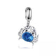 BLUE SILVER DANGLE CRAB CHARM