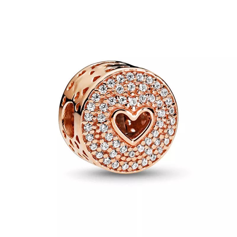 CIRCLE HEART CENTRE ROSE GOLD