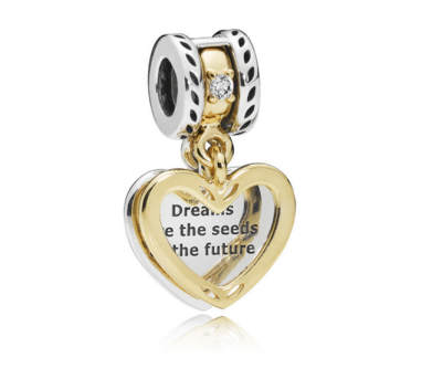 Future dreams twin heart Dangle charm