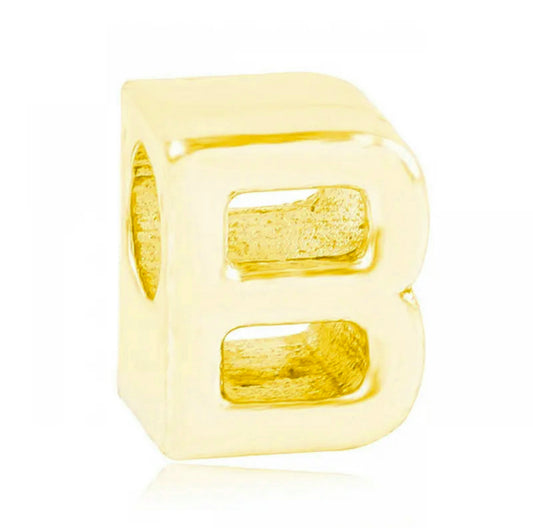 Letter B charm Gold