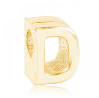 Letter D Charm Gold