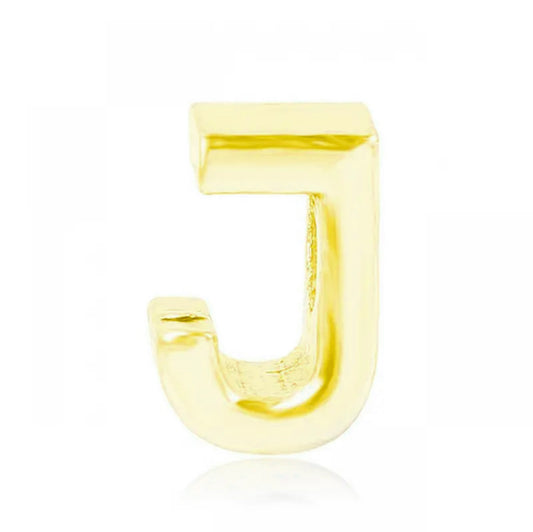 Letter J Charm Gold