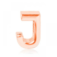 Letter J Charm Rose Gold