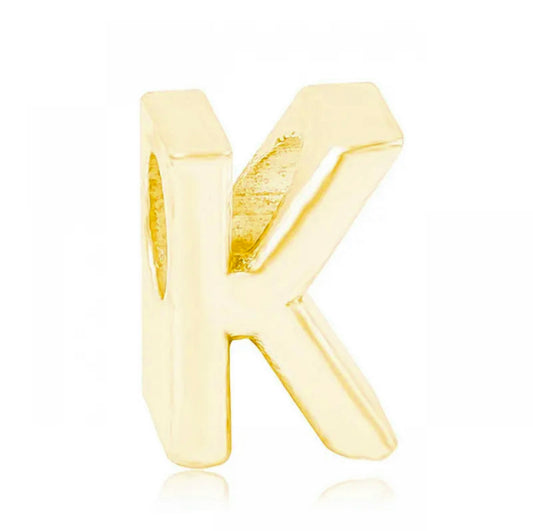 Letter K Charm Gold